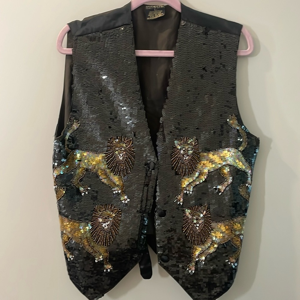 Magical Sequined Lions Party Vest